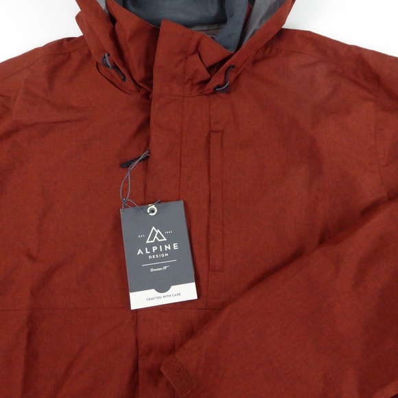 Alpine Design Men’s Altitude Hooded Lightweight Waterproof Rain Jacket NWT - Picture 3 of 12